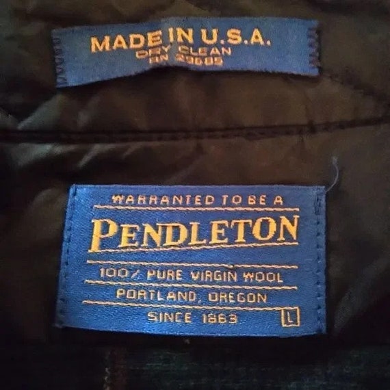 Vintage Pendleton Flannel Wool Button Down Shirt - image 6