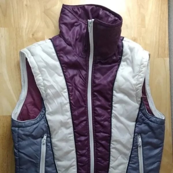 Vintage 70s Sears Color Block Puffer Vest