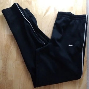 Nike Black Baggy Fit Mesh Lined Track Pants Size 2XL Unisex 