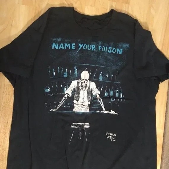 Vintage 90s Fashion Victim Name Your Poison Skeleton T-shirt - Etsy
