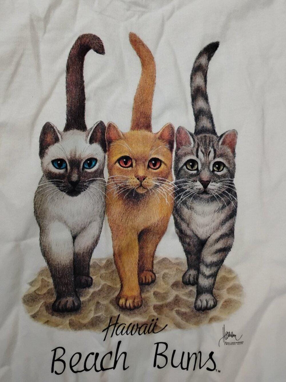 90s ボブハリソン 猫 スウェット 1997年製 アニマル 両面プリント Bob harrison cat - Etsy 日本