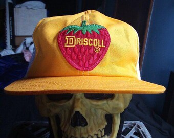 Deadstock Vintage Driscoll Strawberry Patch Snap Trucker Hat 