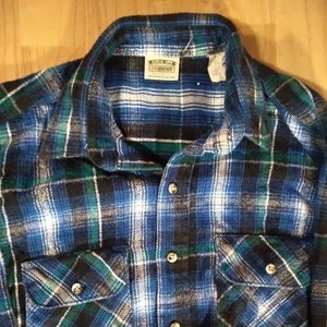 Vintage Five Brother Plaid Flannel Button Down Shirt