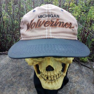 Vintage Sports Specialties Michigan Wolverines Snap Hat Cap Custom Tan