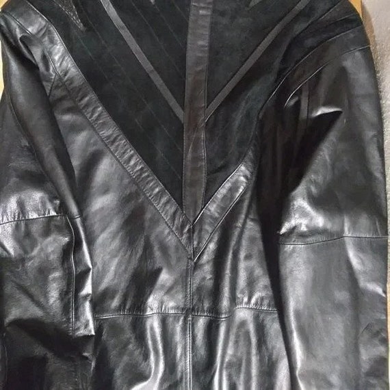 Vintage 80s Otello Pelle Leather Trenchcoat - image 9