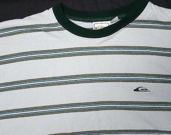 90s old vintage QUIKSILVER ボーダーTシャツ Vintage 90s Quiksilver Multicolor Striped T-shirt - Etsy