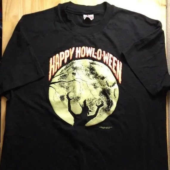 Deadstock Vintage Happy Howl-O-Ween Werewolf T-Sh… - image 2