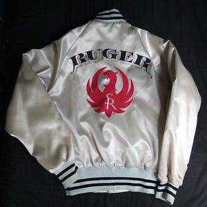 Deadstock Vintage Ruger skjutvapen satinjacka bild 6