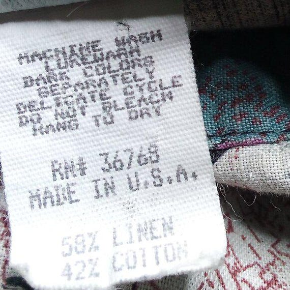 Vintage BTX Abstract Geometric Pattern Button Shi… - image 4