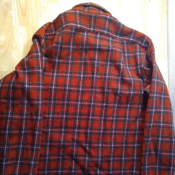 Vintage Pendleton Flannel Wool Button Down Shirt - image 7