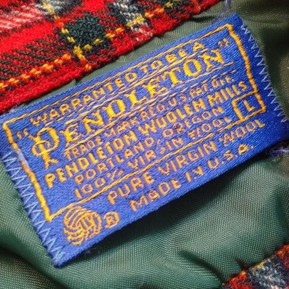 Vintage Pendleton Flannel Wool Button Down Shirt - image 6