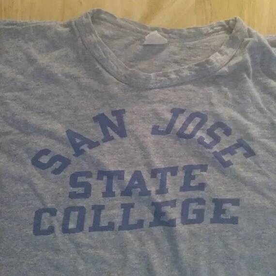 Vintage Single Stitch 1950s Champion San Jose State College T 