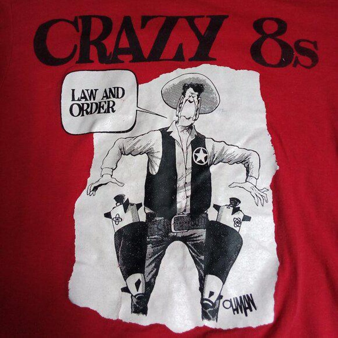 Vintage 90s Crazy 8s Law and Order Jack Ohman Oregon Ska T-shirt