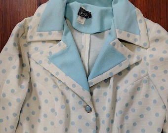vintage MCM - Jerrie Lurie - Caban en polyester à pois