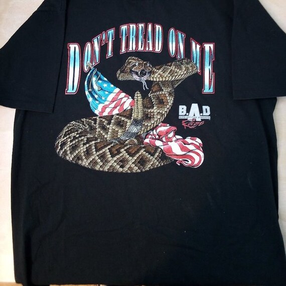 Vintage B.A.D. Don't Tread On Me Free Spirit Trading Post T-Shirt View 3