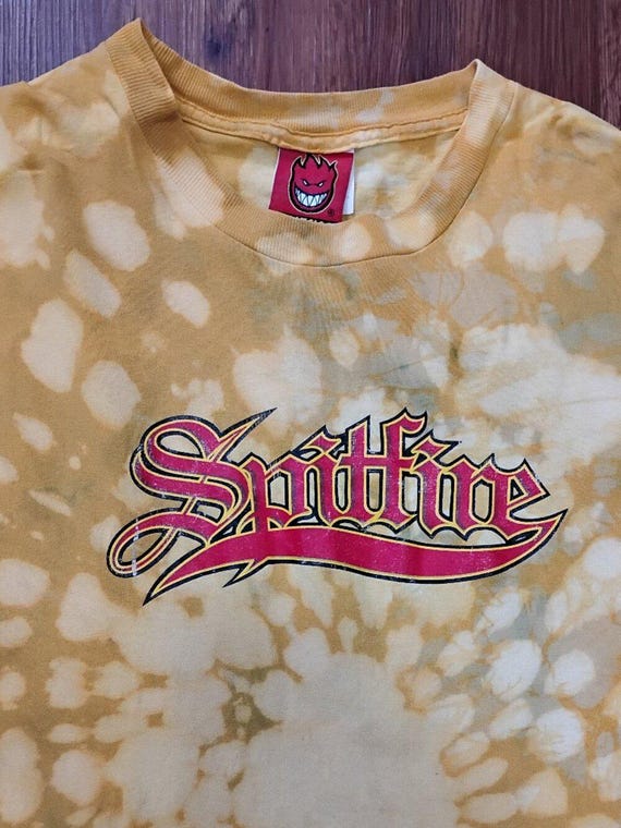 Vintage Spitfire Skateboarding Reverse Dye T-shirt Distressed - Etsy