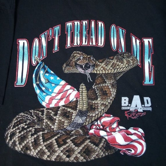 Vintage B.A.D. Don't Tread On Me Free Spirit Trading Post T-Shirt