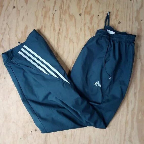 Vintage Adidas Striped Mesh Lined Wind Pants Joggers