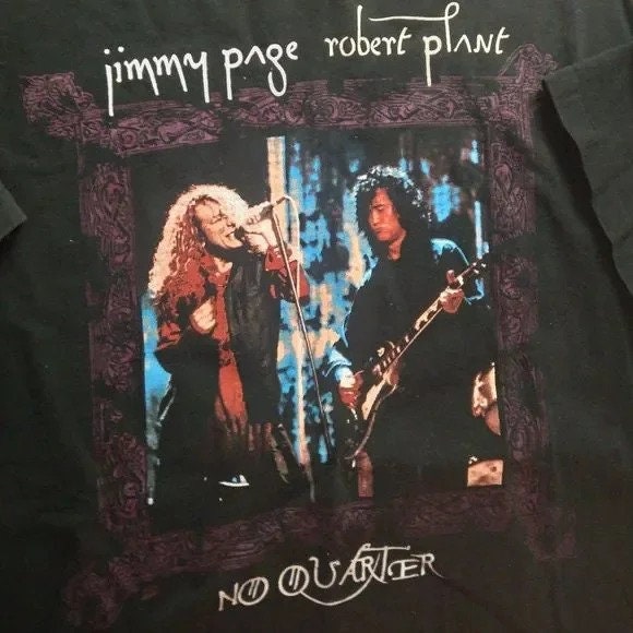 Vintage Jimmy Page Robert Plant No Quarter 1995 World Tour T