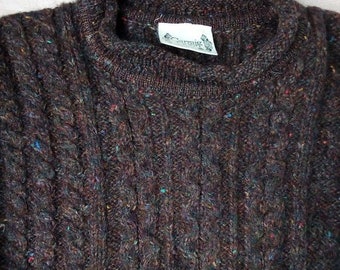 Vintage Carraig Donn Wool 3D Fishermen Knit Crewneck Sweater