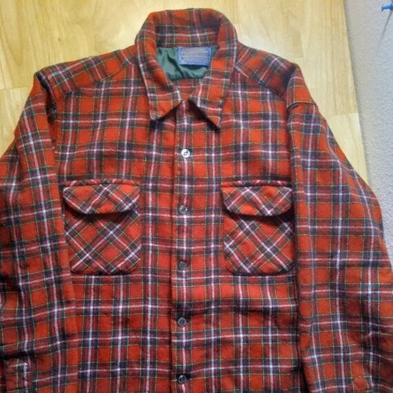 Vintage Pendleton Flannel Wool Button Down Shirt - image 2