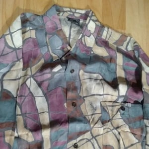 Vintage Marco Cipriani Abstract Geometric Disco Shirt