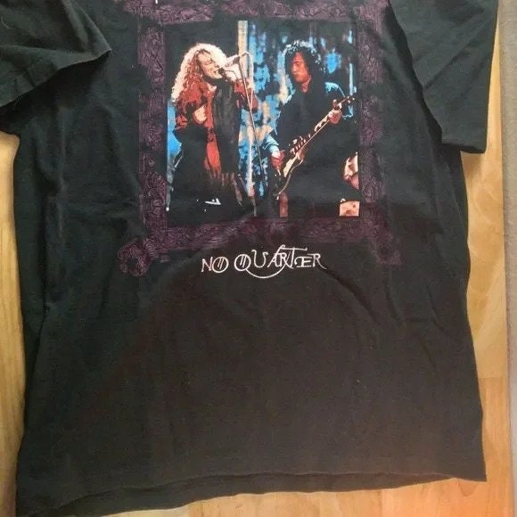 Vintage Jimmy Page Robert Plant No Quarter 1995 World Tour T