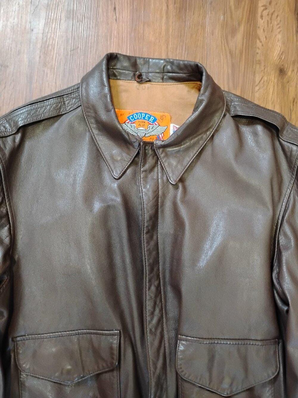 Cooper Leather Jacket Vintage - Etsy
