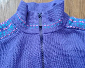 Vintage Meister Nordic neon-trui trui wolmix met rits