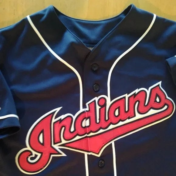 Retro Cleveland Indians Mascot Full Printing Baseball Jersey Birthday Gifts  For Dad - Family Gift Ideas That Everyone Will Enjoy