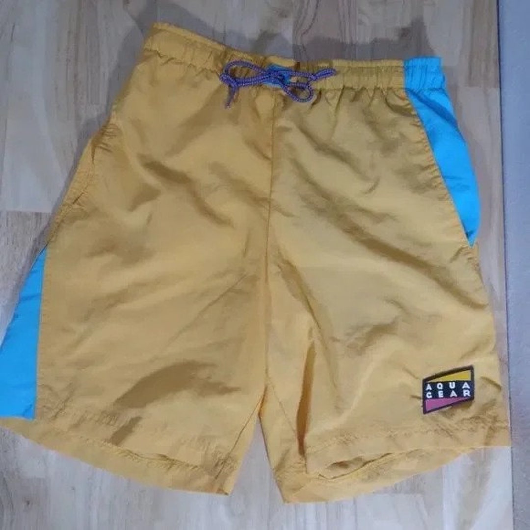 Vintage 90s Nike Aqua Gear Neon Swim Shorts Etsy