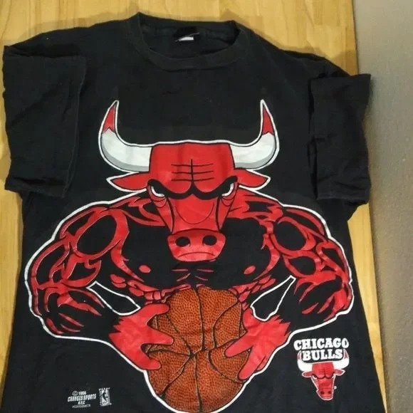 Vintage 90s Chicago Bulls Record Breakin' Title Takin' T-shirt