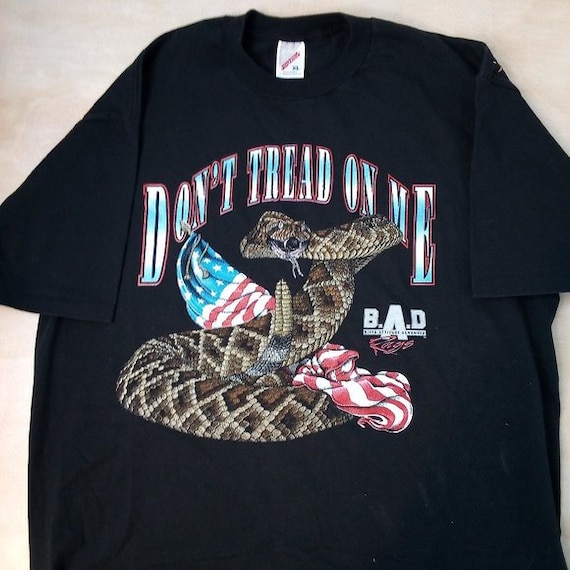 Vintage B.A.D. Don't Tread On Me Free Spirit Trading Post T-Shirt View 2