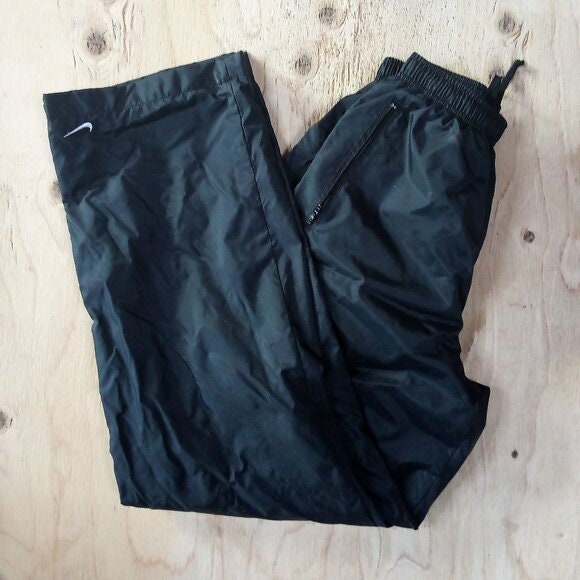 nike windbreaker pants black