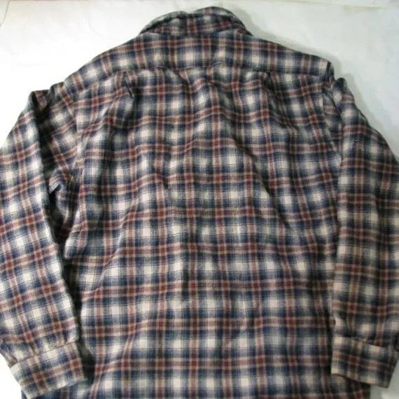 Vintage Pendleton Flannel Wool Button-Down Shirt - image 6