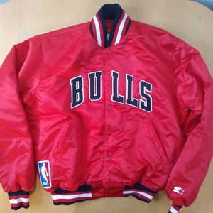 Vintage STARTER Chicago Bulls Satin Bomber Jacket