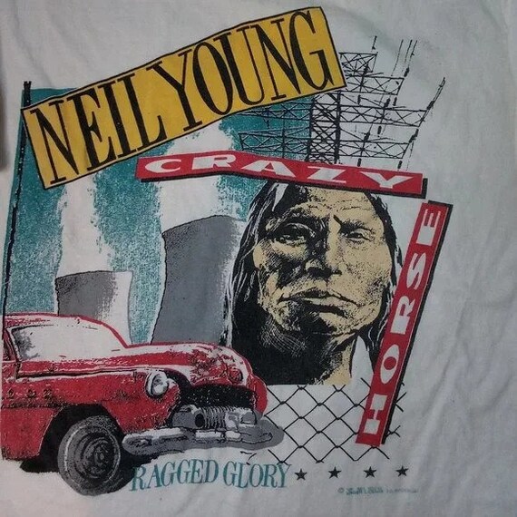 Vintage Neil Young Crazy Horse Ragged Glory Tour … - image 3