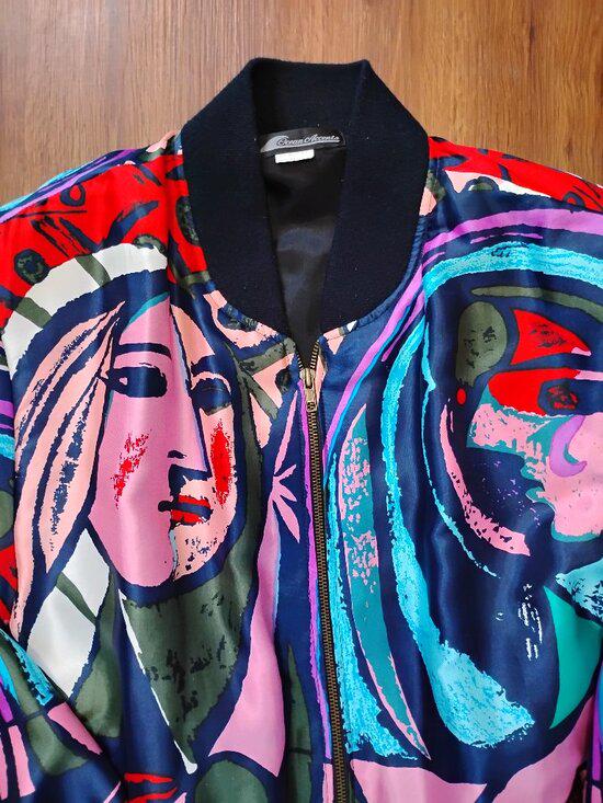 Vintage Ocean Accents Picasso AOP Satin Bomber Jacket - Etsy