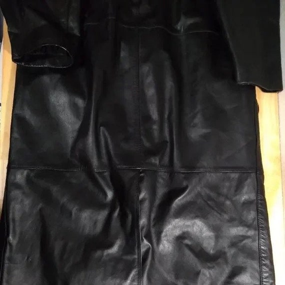 Vintage 80s Otello Pelle Leather Trenchcoat - image 2