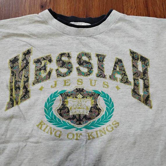 Vintage Messiah Jesus King Of Kings Double Sleeve T-Shirt