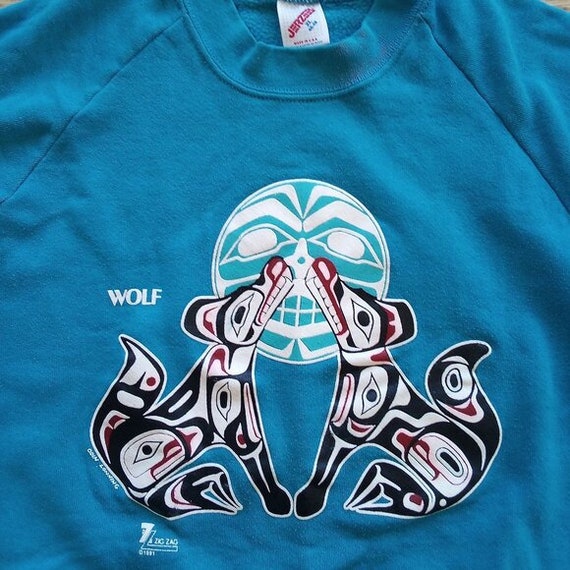 Vintage 90s Northwest Coast Art Tlingit First Nat… - image 1