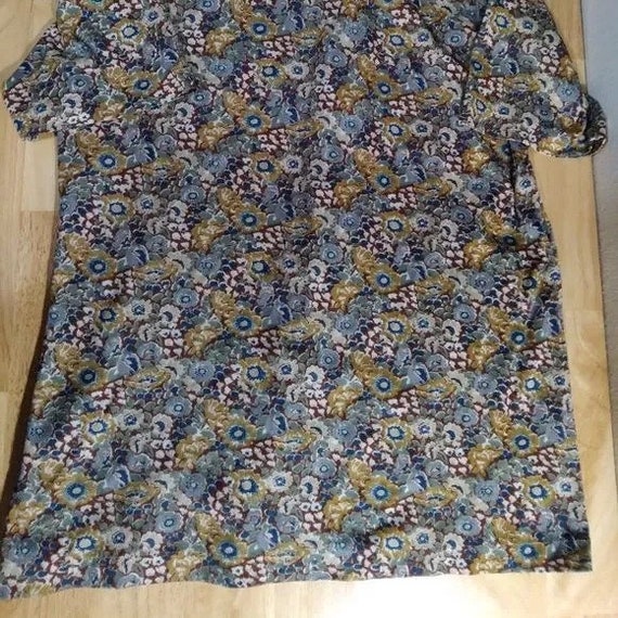 Vintage Claybrooke Floral Pattern Short Sleeve Po… - image 6