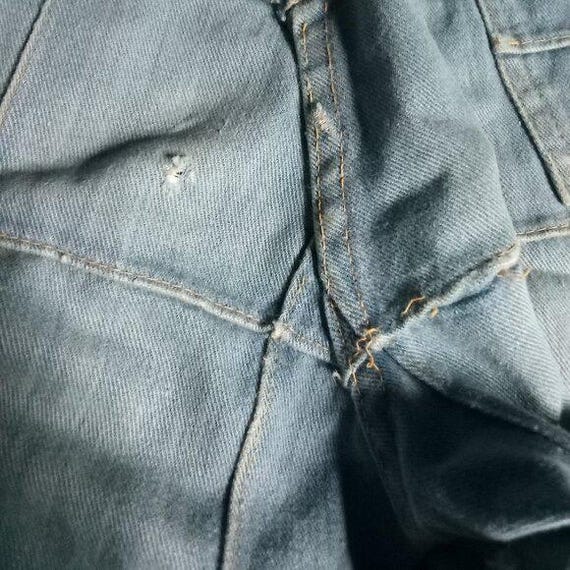 Vintage Brittania Patchwork Window Pane Denim Fla… - image 11