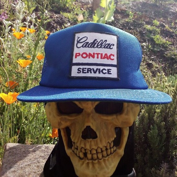 Vintage Cadillac Pontiac Service Patch Snap Back Trucker Hat