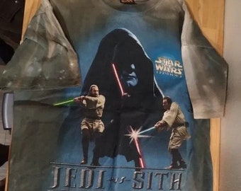 Vintage 1999 Star Wars Episode 1 Promo T-shirt / Jedi Vs Sith