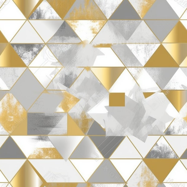 Gold triangular geometric Pattern, Png, Sublimate Download, Digital Paper, Printable, Background, Digital Download