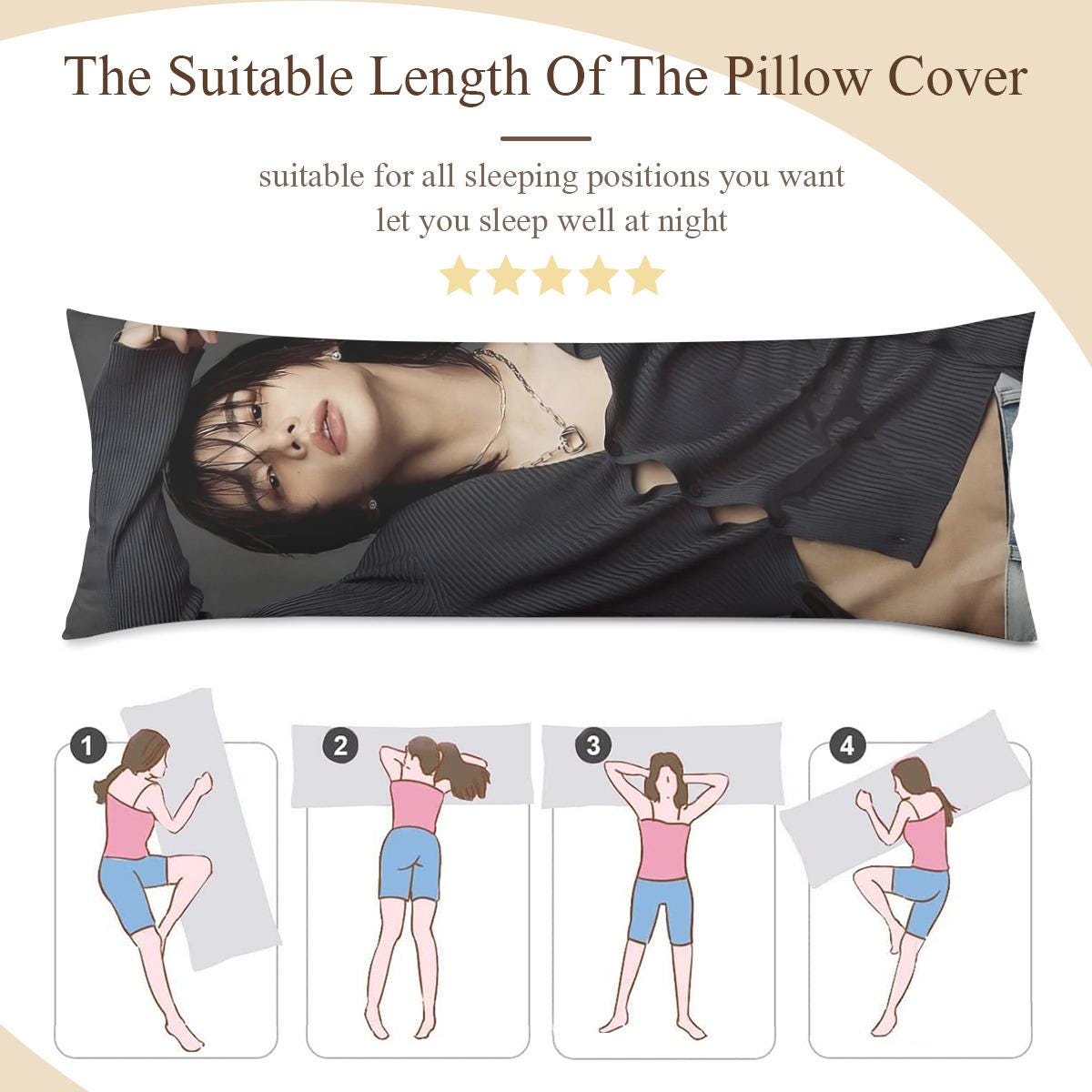 Stray Kids Hyunjin Full Body Pillow Case - Double Sided