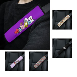 thumbnail interactive-video image 1 of 2-Pack Purple Butterfly Seat Belt Covers - Comfort Shoulder Pad Protectors For Car, SUV & Bags 1 of 13