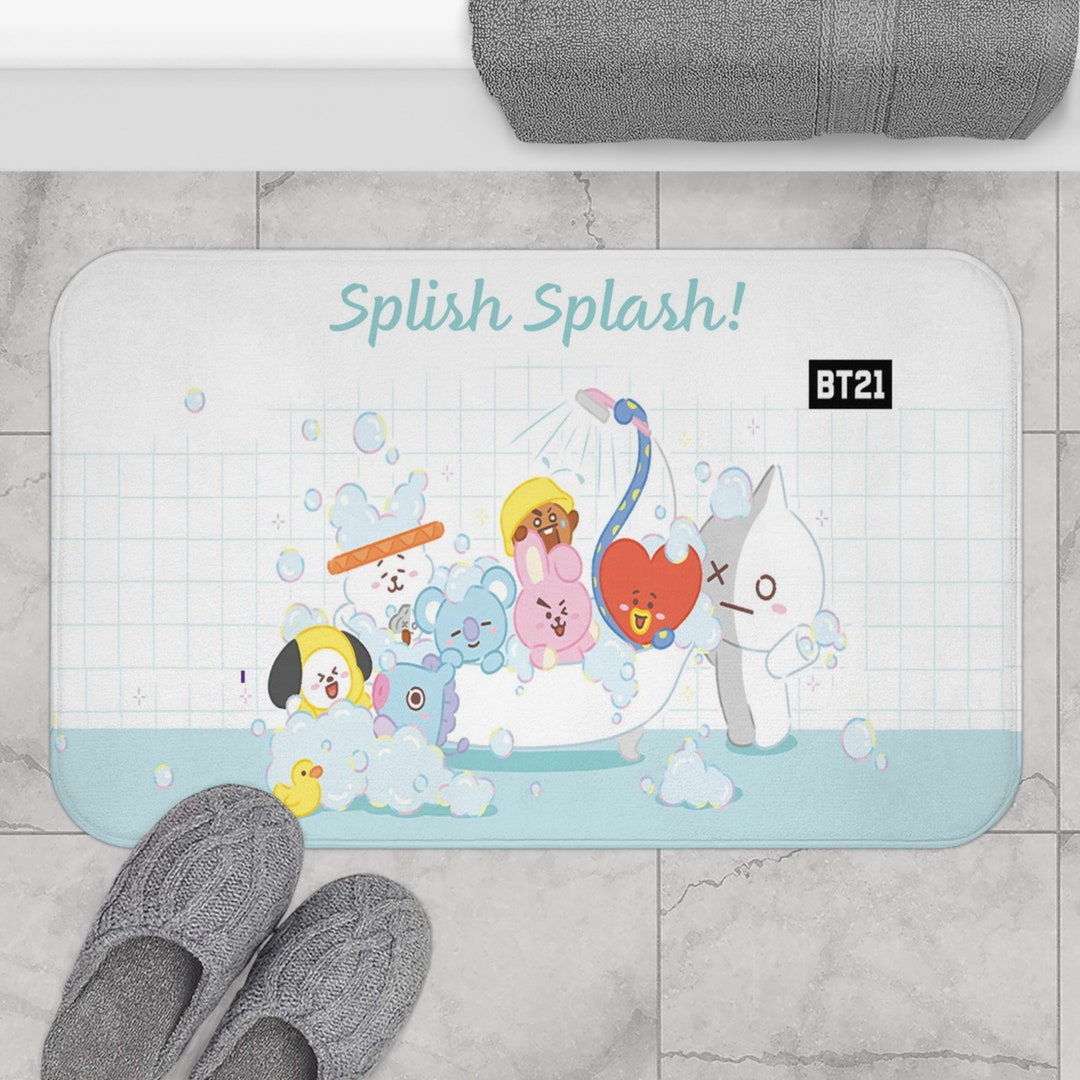 BTS Bt21 Inspired Splish Splash Bath Mat Perfect BTS Etsy
