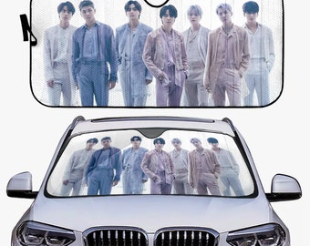 BTS Car Sun Shade - BT21 Car Sun Shade - Shin Dream Smile - Gift for Bangtan Fan, Army Car Sunshade BTS - K-Pop Inspired Car Accessories -